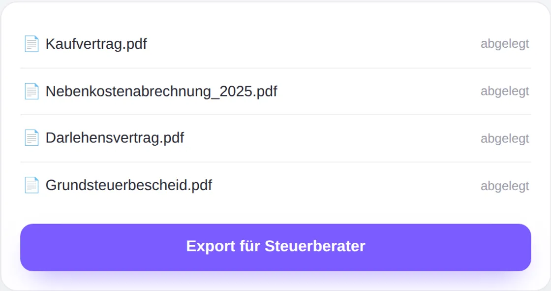 Steuer ohne Zettelchaos.